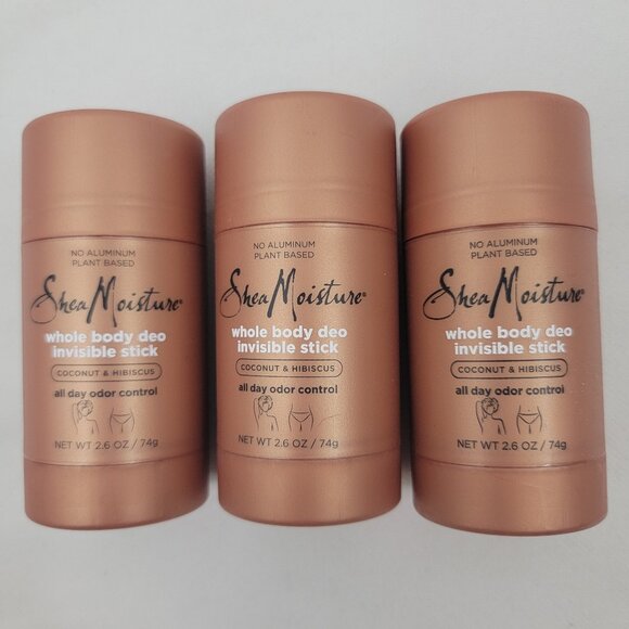 Shea Moisture Whole Body Deodorant Invisible Stick 3 Piece Bundle - Picture 1 of 7